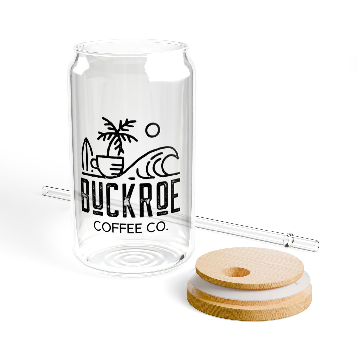 Buckroe Coffee Co 16 oz Sipper Glass